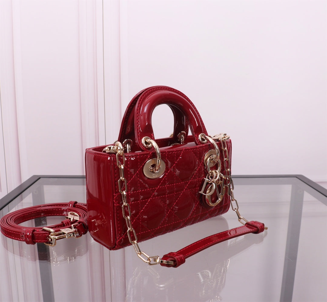 MICRO LADY D-JOY 16.5 RED PATENT LAMBSKIN