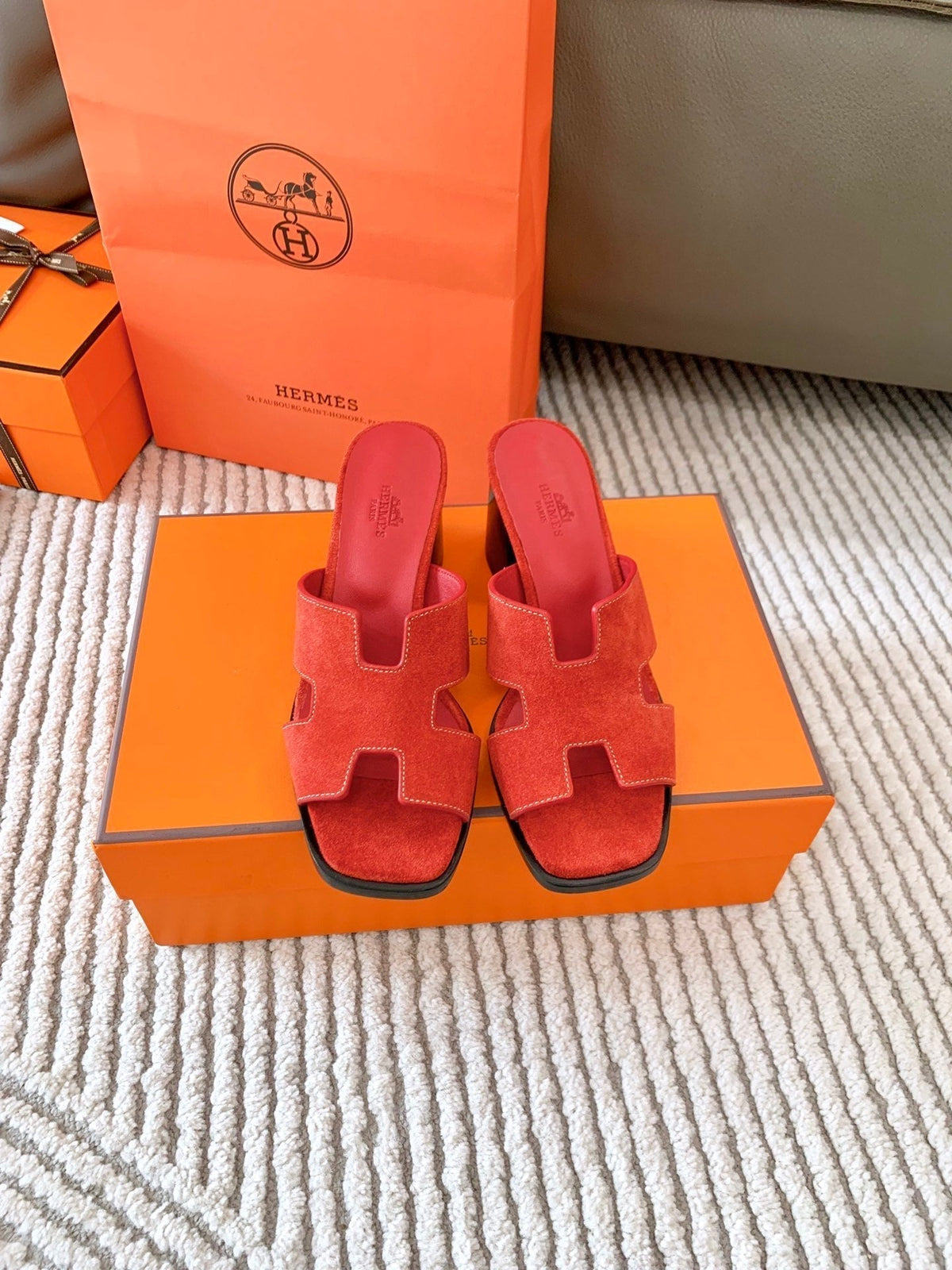 HM Helia 60 Sandal Gac Red Suede 963257