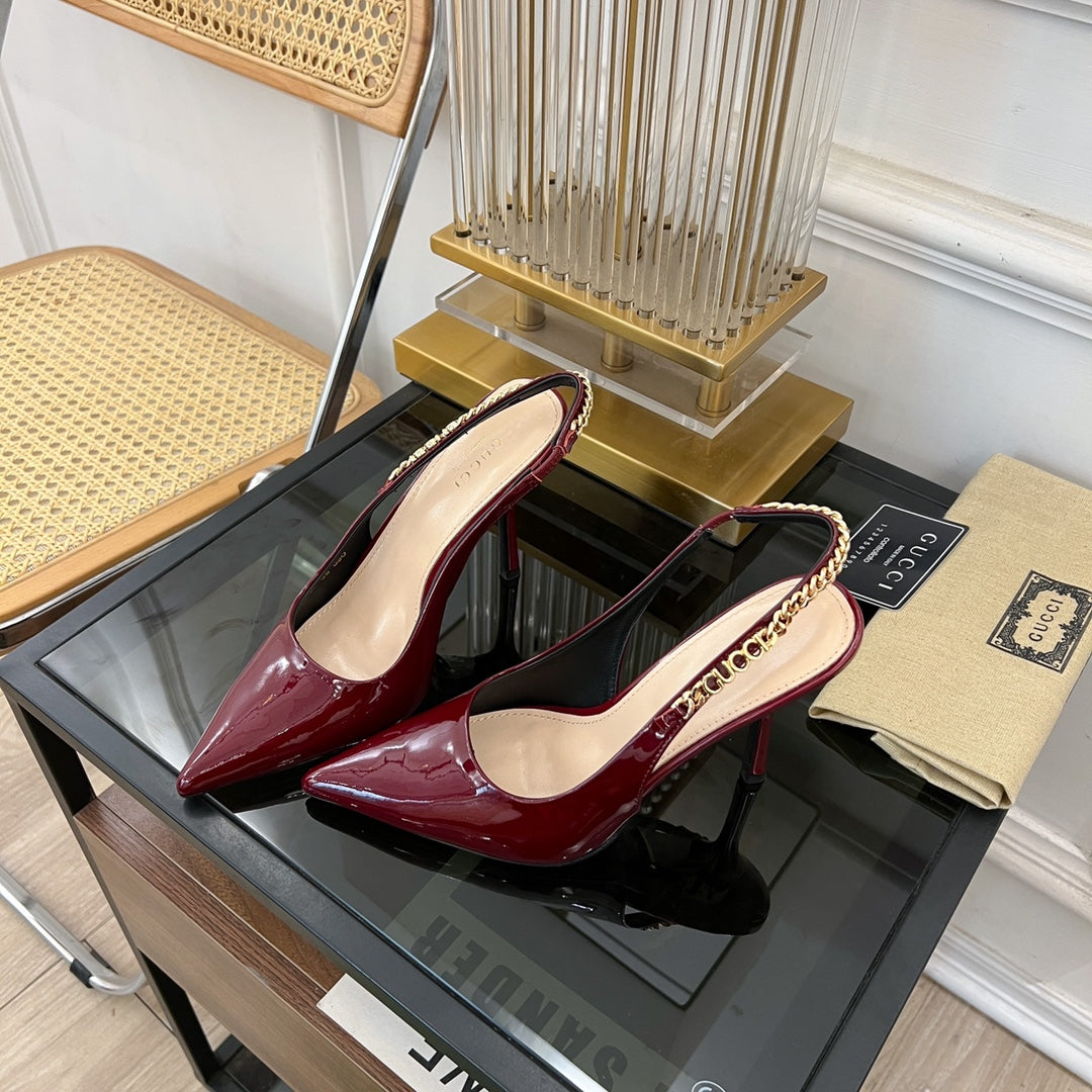 GG SIGNORIA SLINGBACK PUMP JAM LAMBSKIN