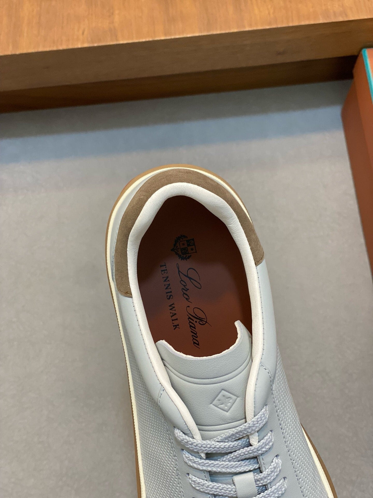 LP 360 TENNIS WALK SNEAKERS LIGHT GRAY MESH CALFSKIN