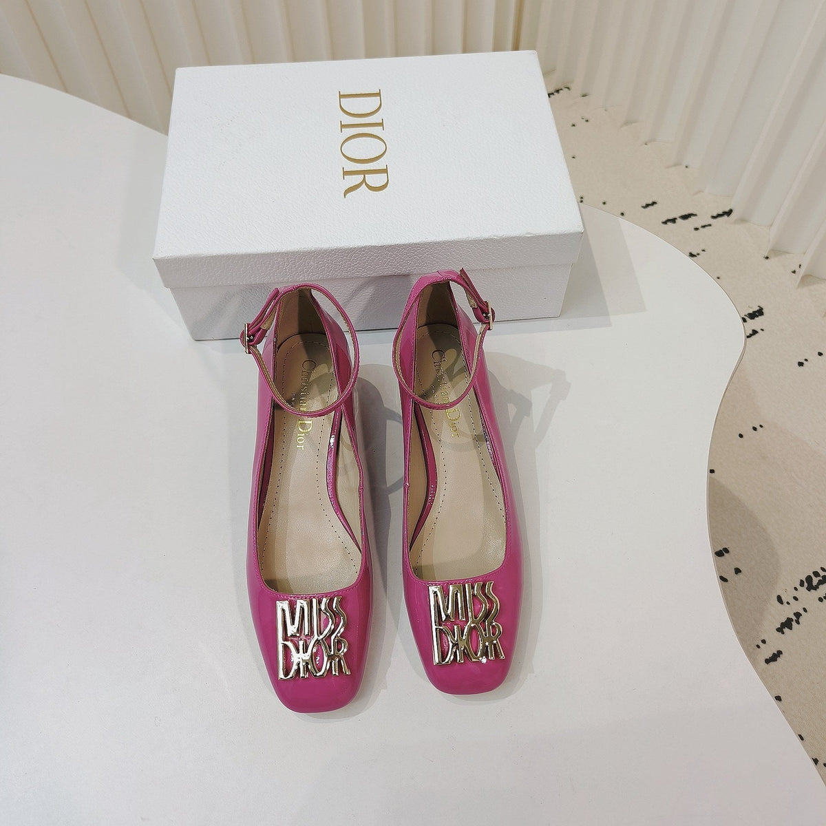 CD Miss Dior Pump 40mm In Deep Pink Cowhide 111330