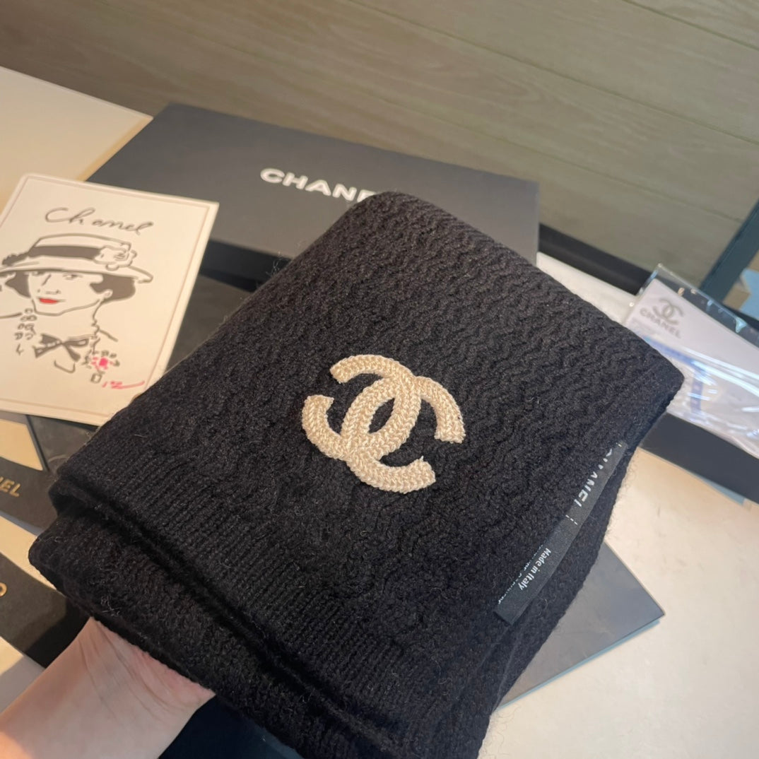 CC Scarf 200 CM In Black Cashmere 405173