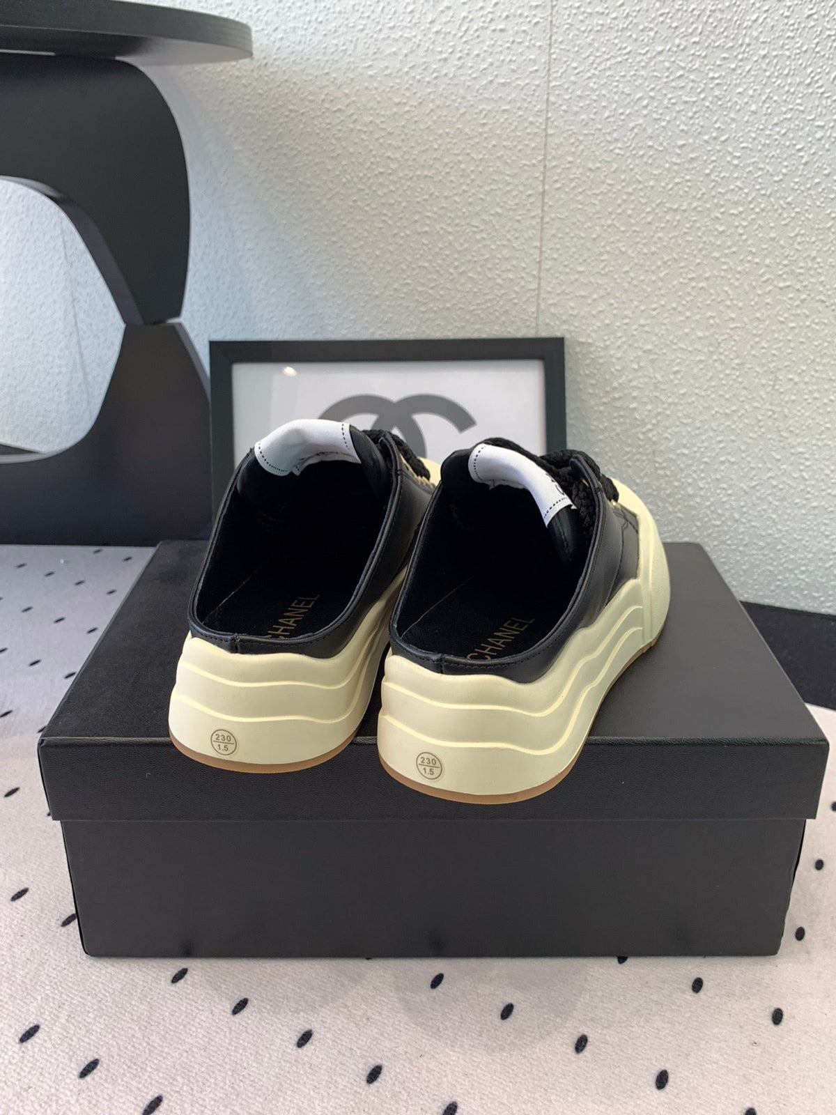 CC Mule Sneaker 50mm In Black Cowhide 147070