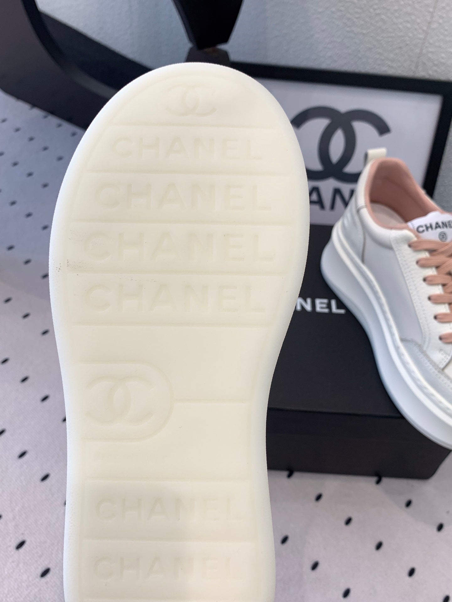 CC Sneaker In White Mix Rose Pink Cowhide 147104