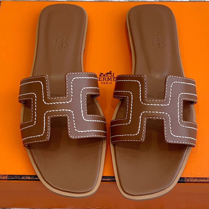 HM Oran Sandal Brown Sheepskin 291396