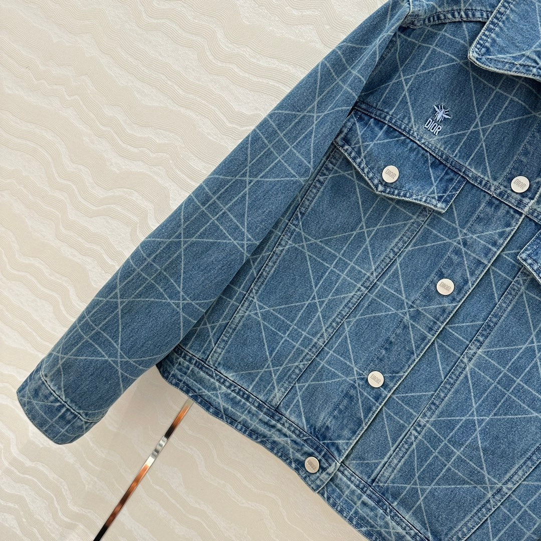 CD Denim Jacket Retro Blue Cotton