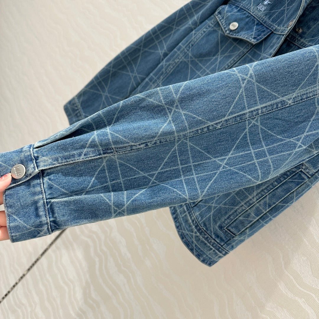 CD Denim Jacket Retro Blue Cotton