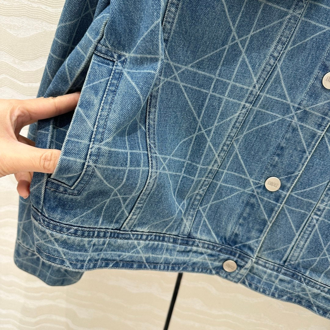 CD Denim Jacket Retro Blue Cotton