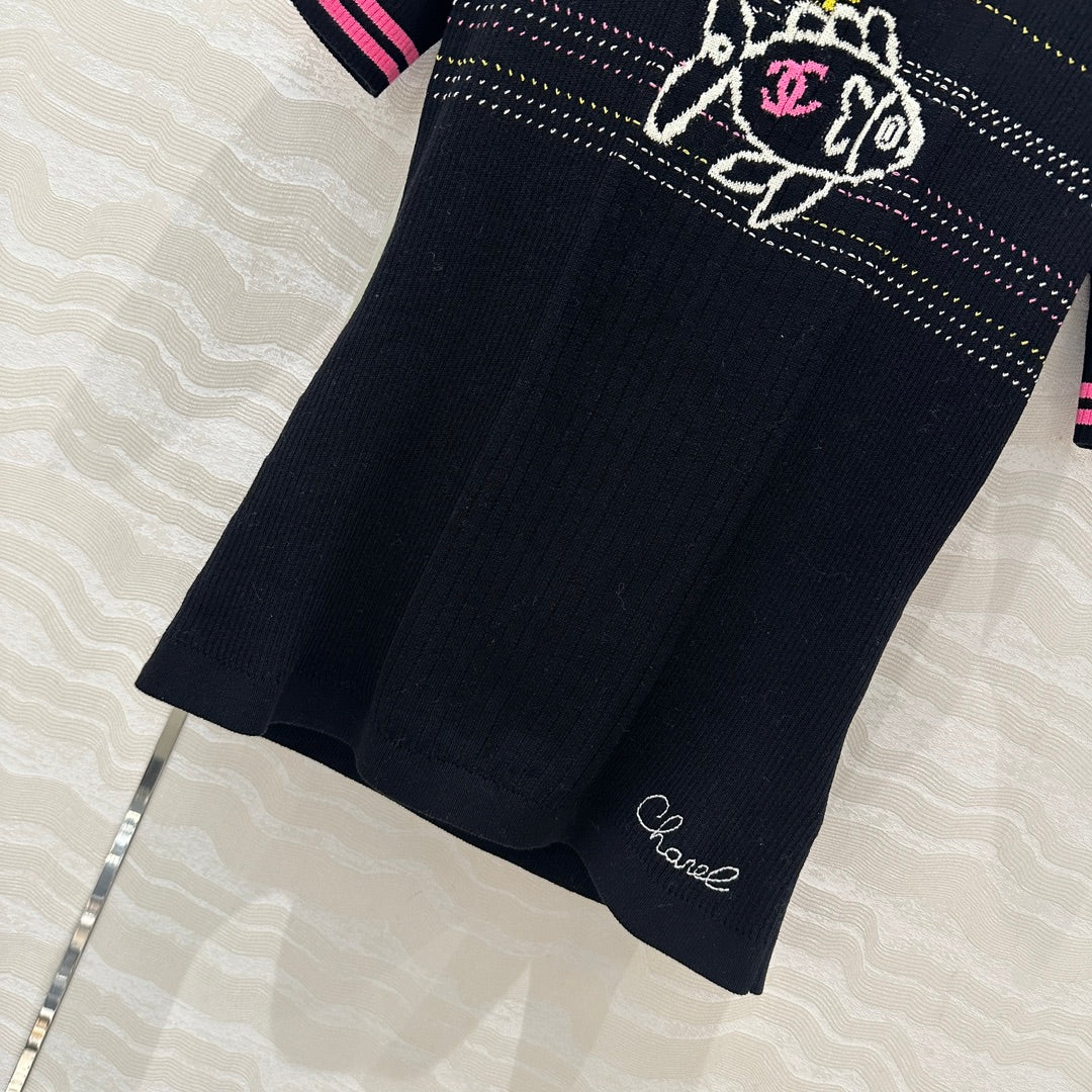 CC 25 T- shirt Black Wool