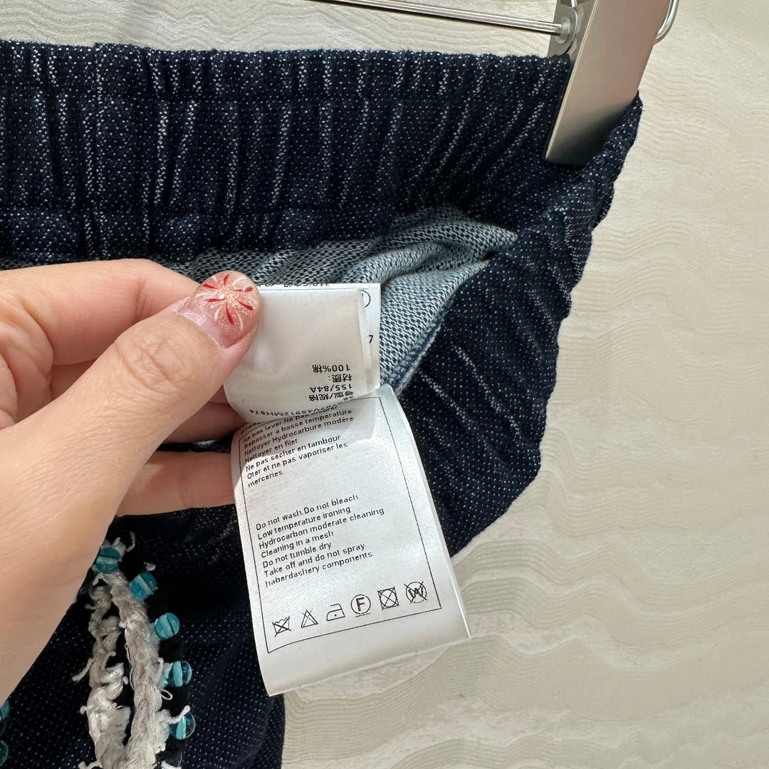 CC 25 Straight Pant Blue denim Cotton