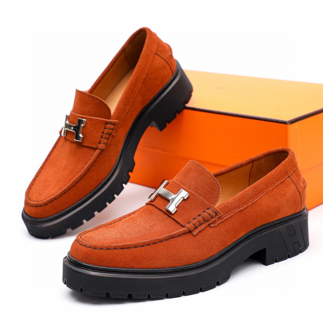 HM Men's Loafer Orange Suede 616530