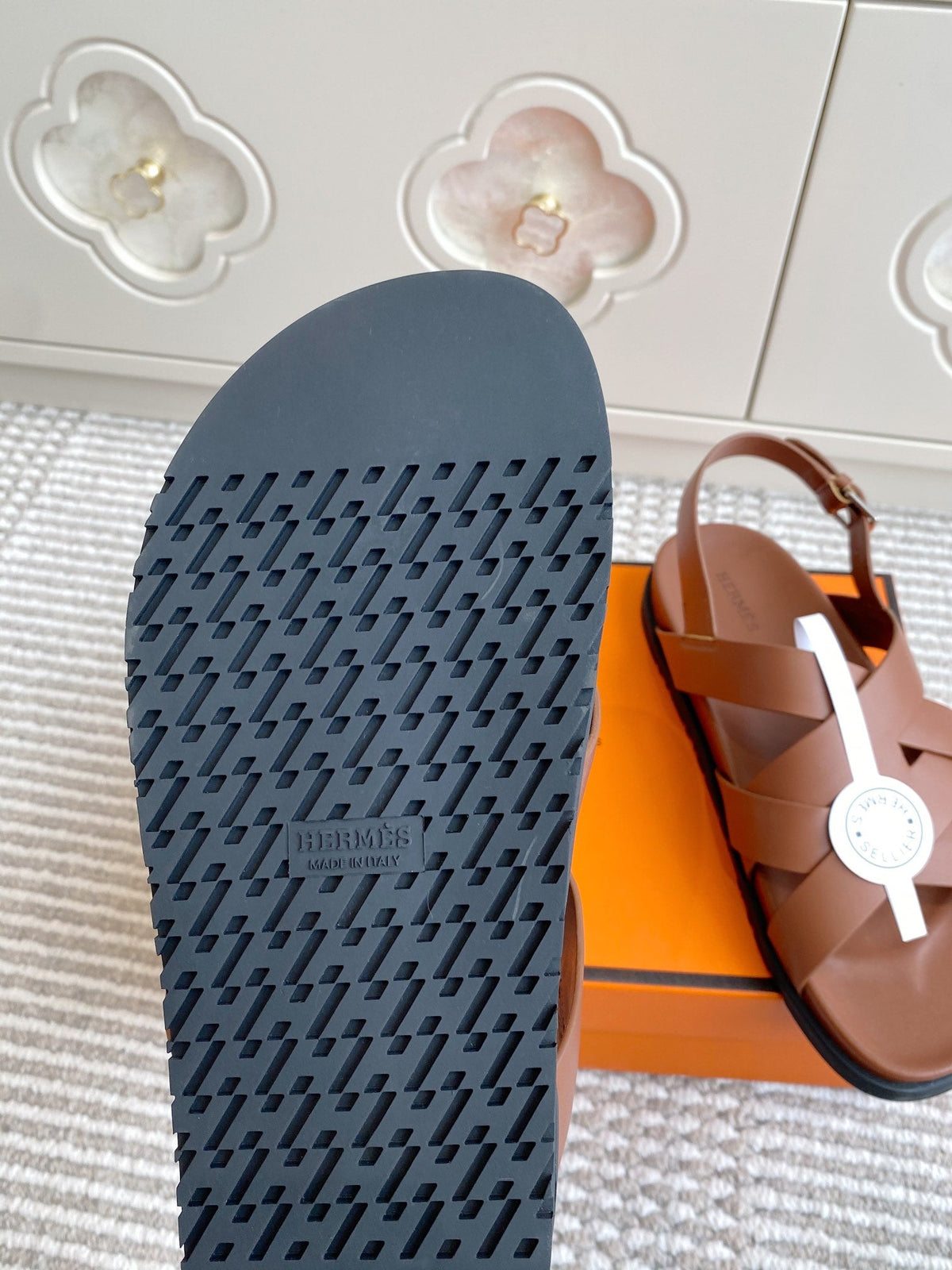 HM Heracles Sandals Brown Calfskin 291451
