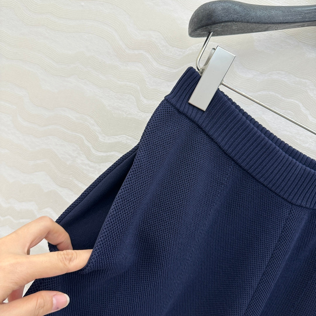 Gucci Knitted Shorts Dark Blue Viscose
