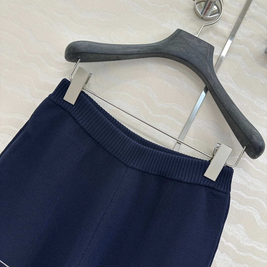 Gucci Knitted Shorts Dark Blue Viscose
