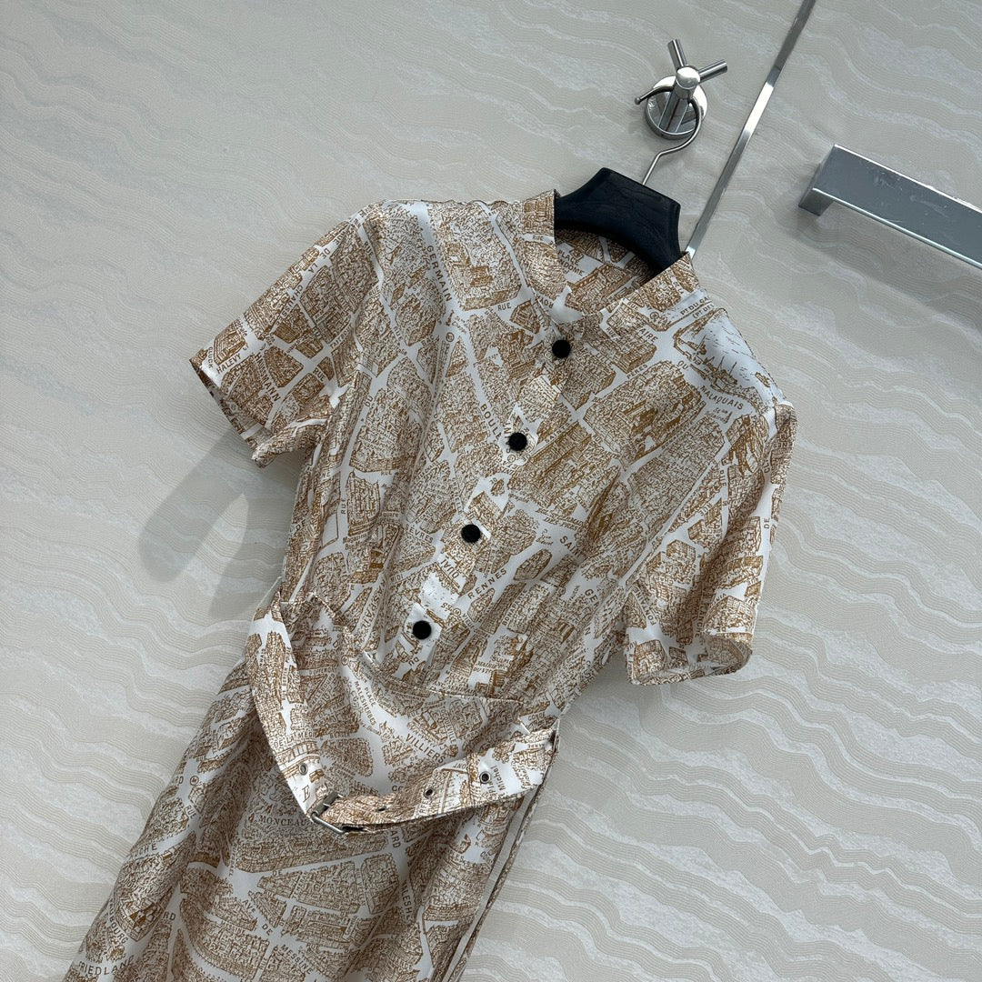 CD Dress Light Brown Silk