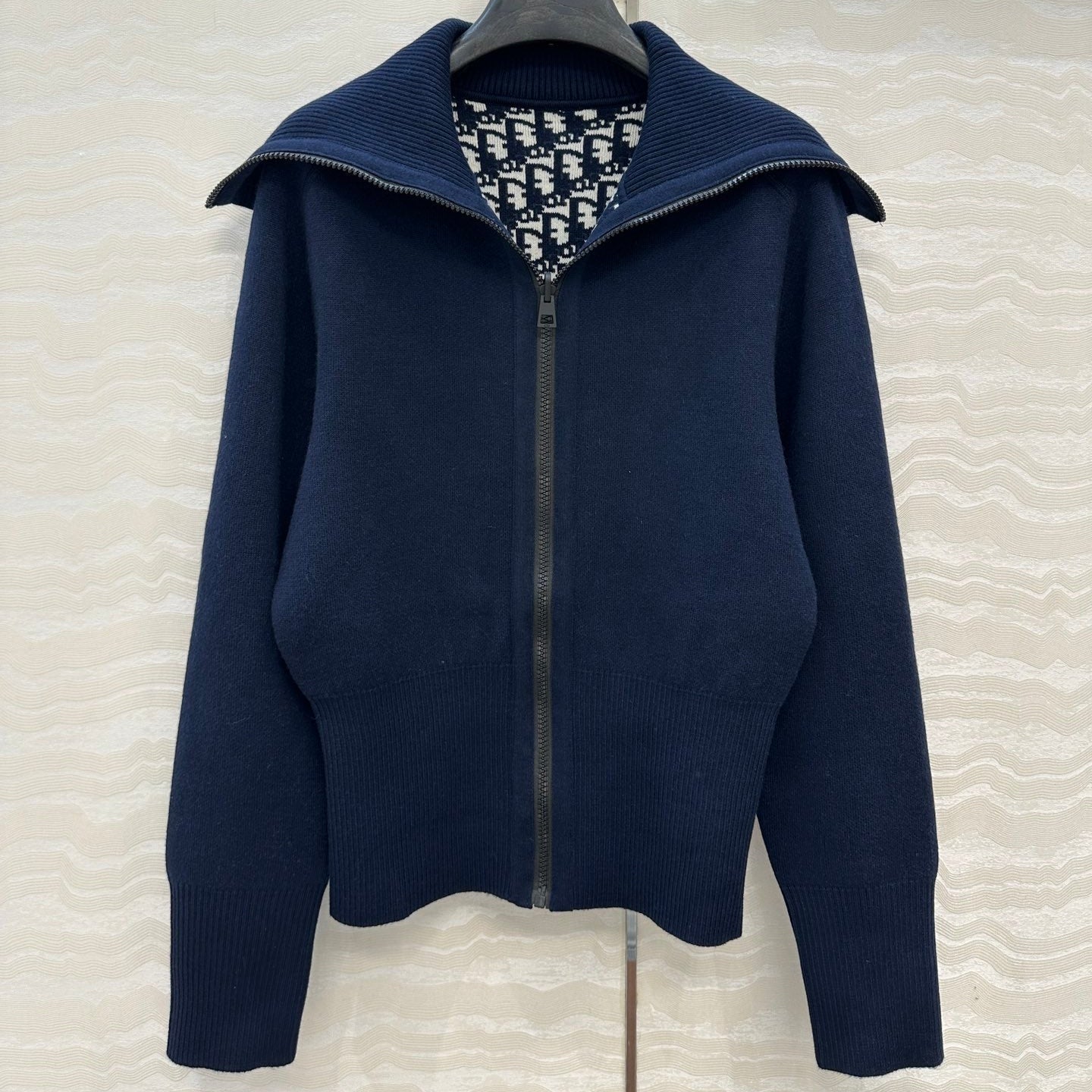 CD 25 Double-Sided Cardigan Navy Blue Cashmere