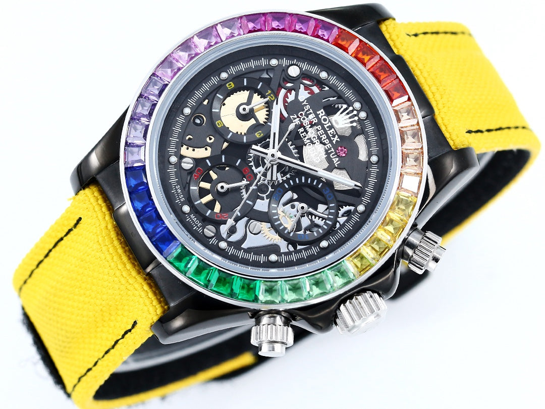 Rolex Daytona 43mm Black Yellow Diamond