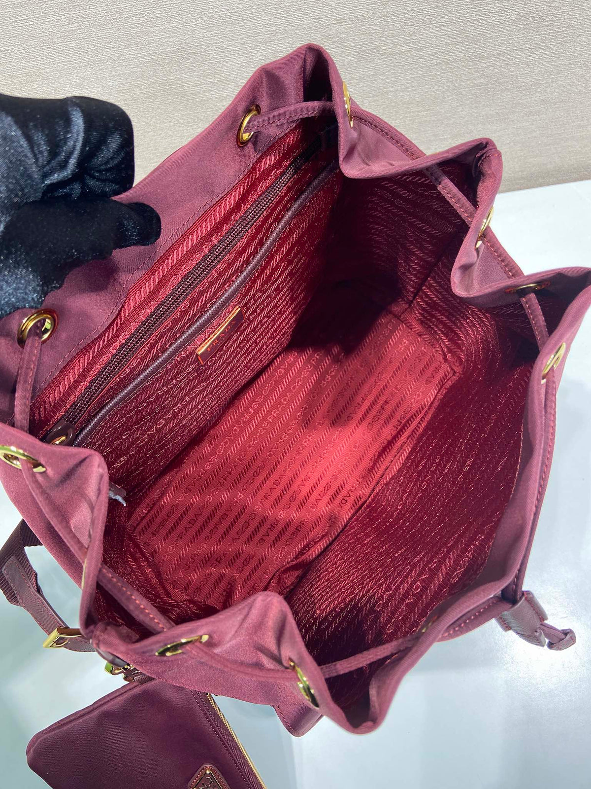 PRA Backpack 32 burgundy nylon fabric 280832