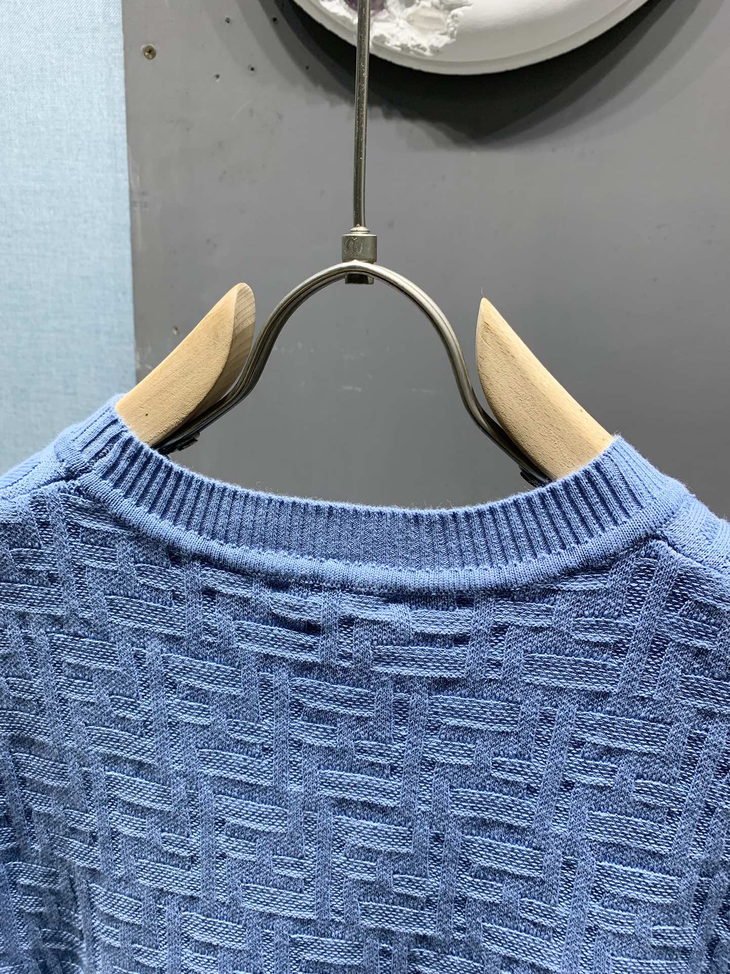 Fendi 2026 Men's Jacquard T-shirt Cotton Knit 801438