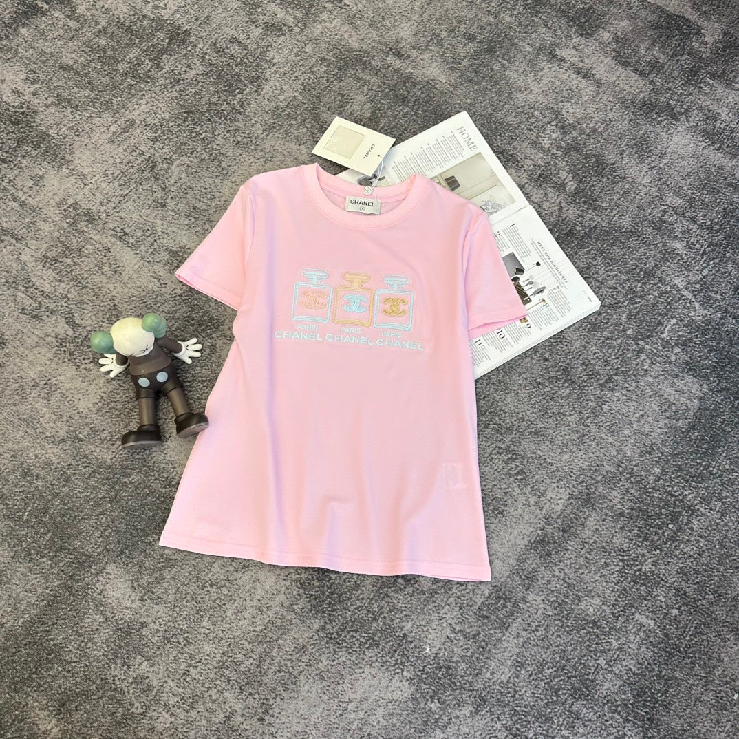 Chanel 2026 T-Shirt Black Pink White Cotton 359316