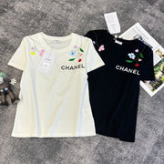 Chanel 2026 Short-Sleeve T-Shirt Black and White Cotton 359334