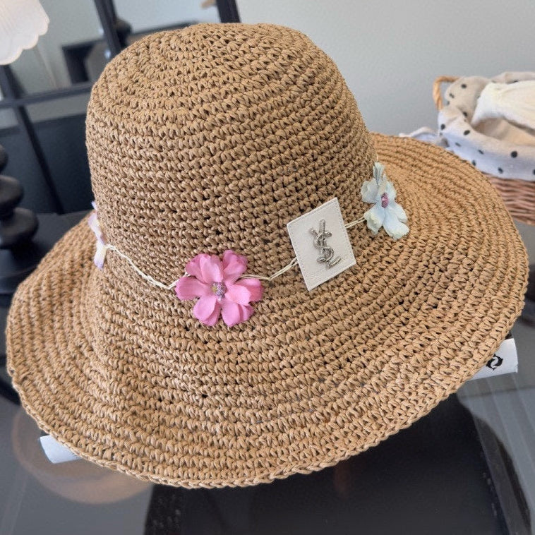YSL Flower Straw Hat 295181