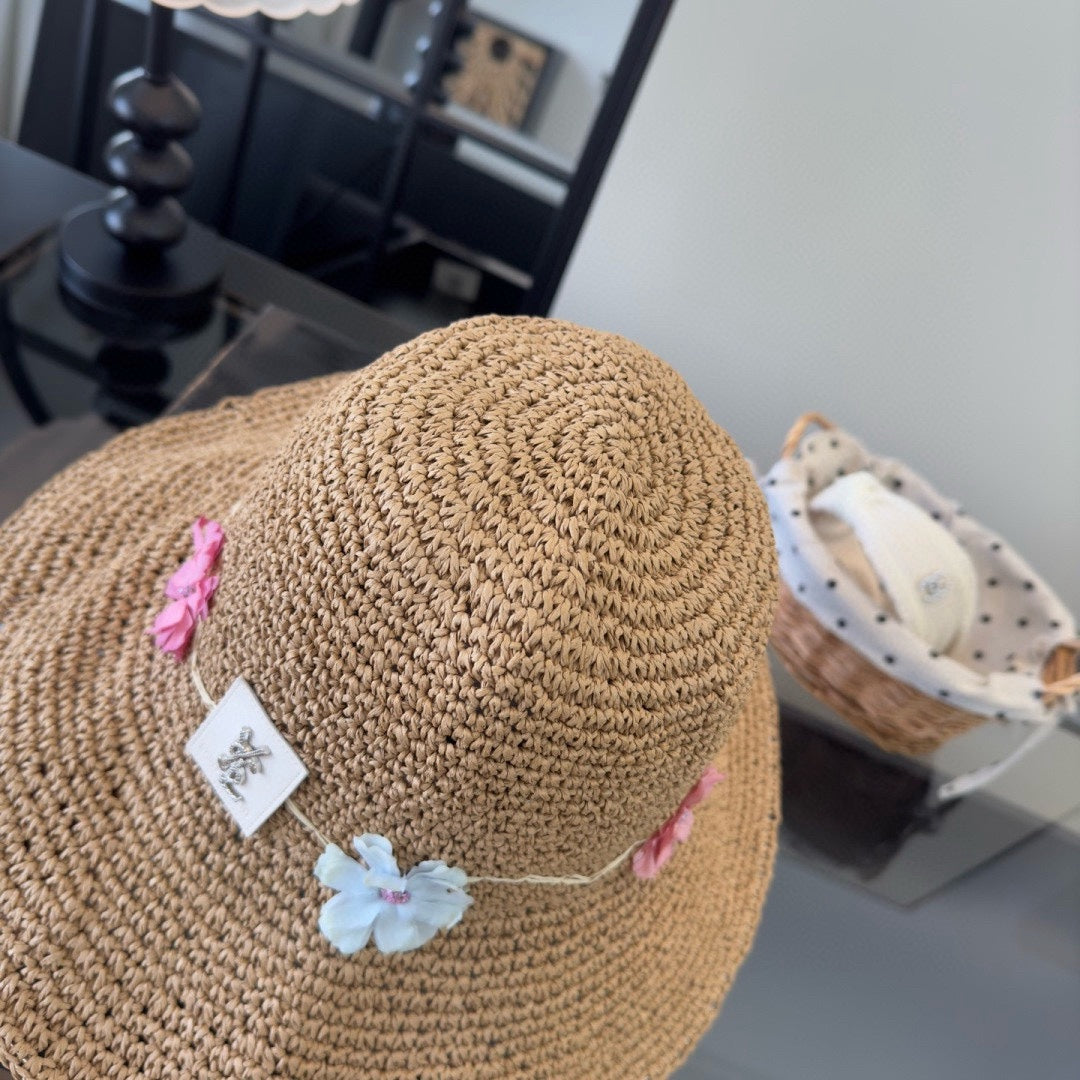 YSL Flower Straw Hat 295181