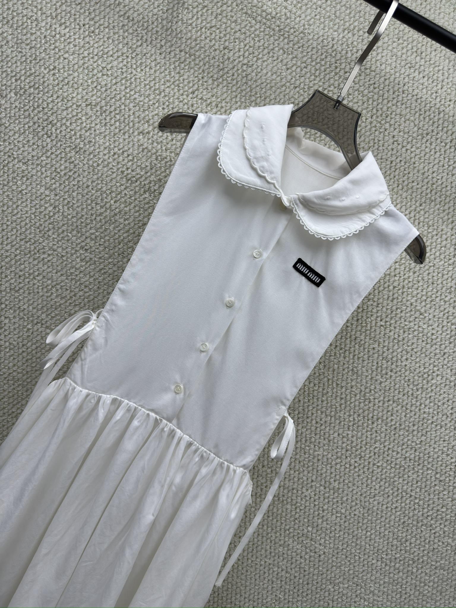 Miumiu 2026 Vest Dress White Cotton 226003