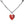 GG HEARTS STERLING SILVER RED ENAMEL PENDANT NECKLACE