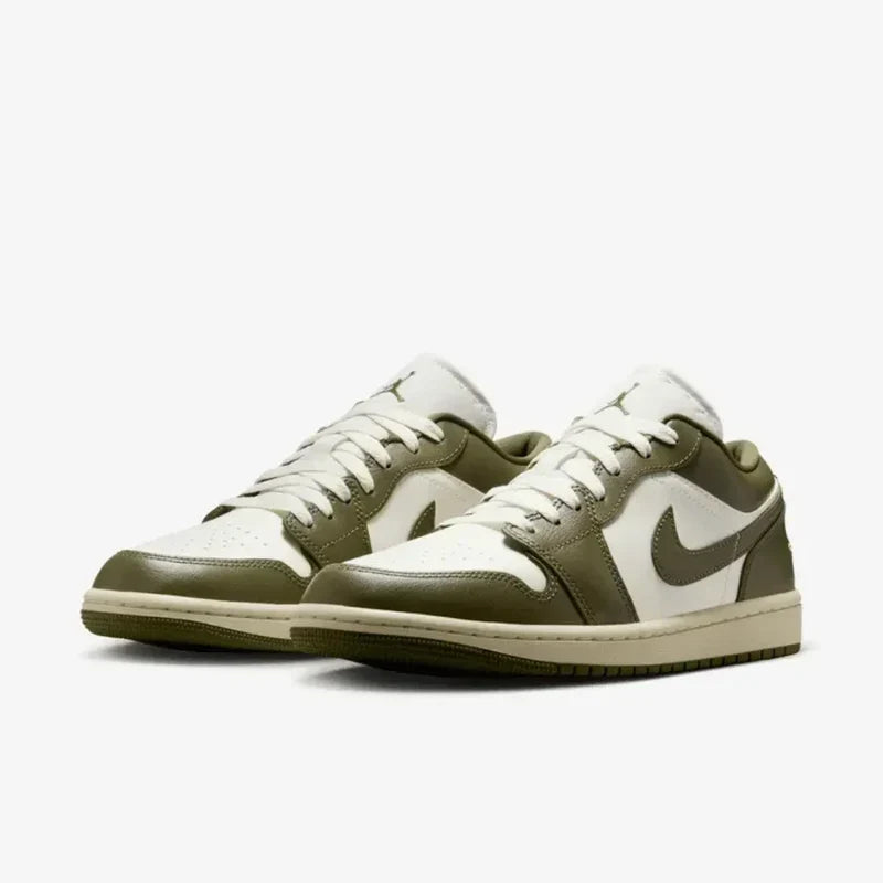 Nike Air Jordan 1 Low Coconut Milk Medium Olive Leather