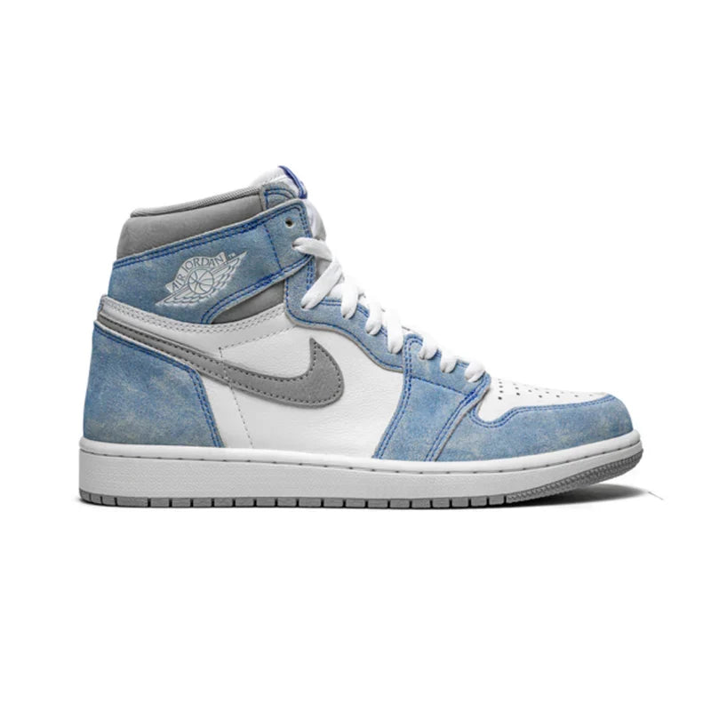 Nike Air Jordan 1 White Blue Suede Leather