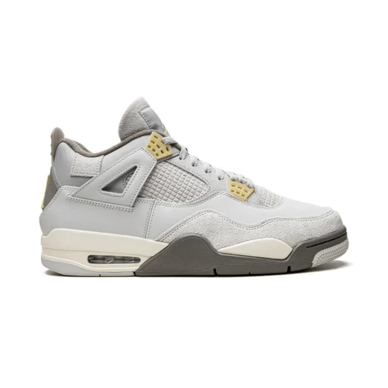 Nike Air Jordan 4 Light Gray Suede Leather