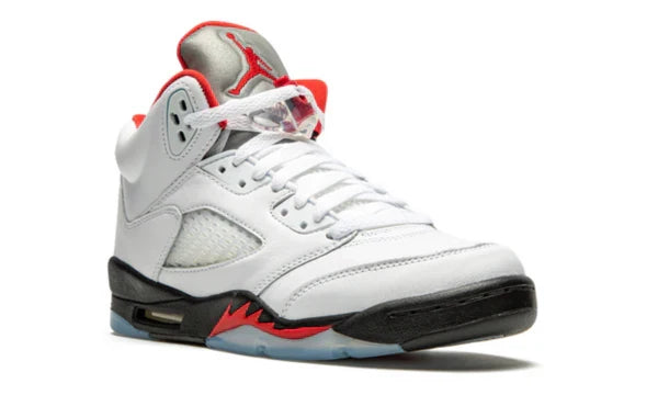 Nike Air Jordan 5 Retro Ivory Red Suede Leather