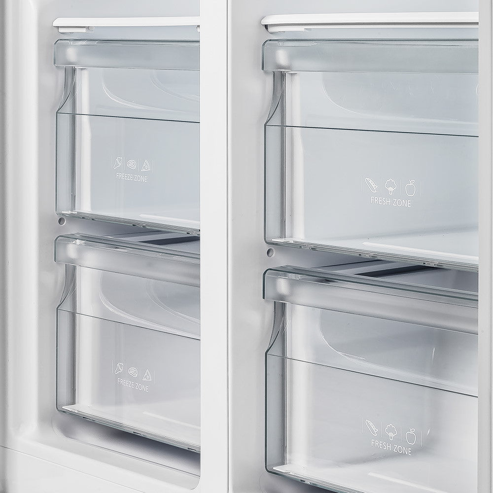 Forno FFRBI1805-33SB 33″ Salerno Refrigerator FORNO ALTA QUALITA Freestanding Side-by-side 15.6 cu.ft White Interior