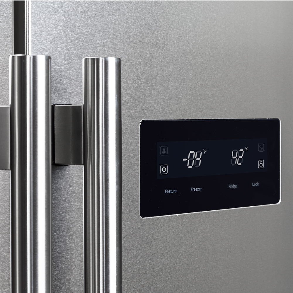 Forno FFRBI1805-33SB 33″ Salerno Refrigerator FORNO ALTA QUALITA Freestanding Side-by-side 15.6 cu.ft White Interior