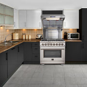 Forno FFSGS6156-36 36″ Galiano Gas Range with 240 Volt Electric Oven