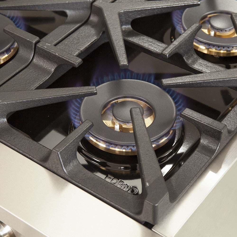 Forno FFSGS6260-36 36” Capriasca with FORNO ALTA QUALITA Pro-Style Gas 6 Italian Burners 120,000 BTU All 304 Stainless Steel