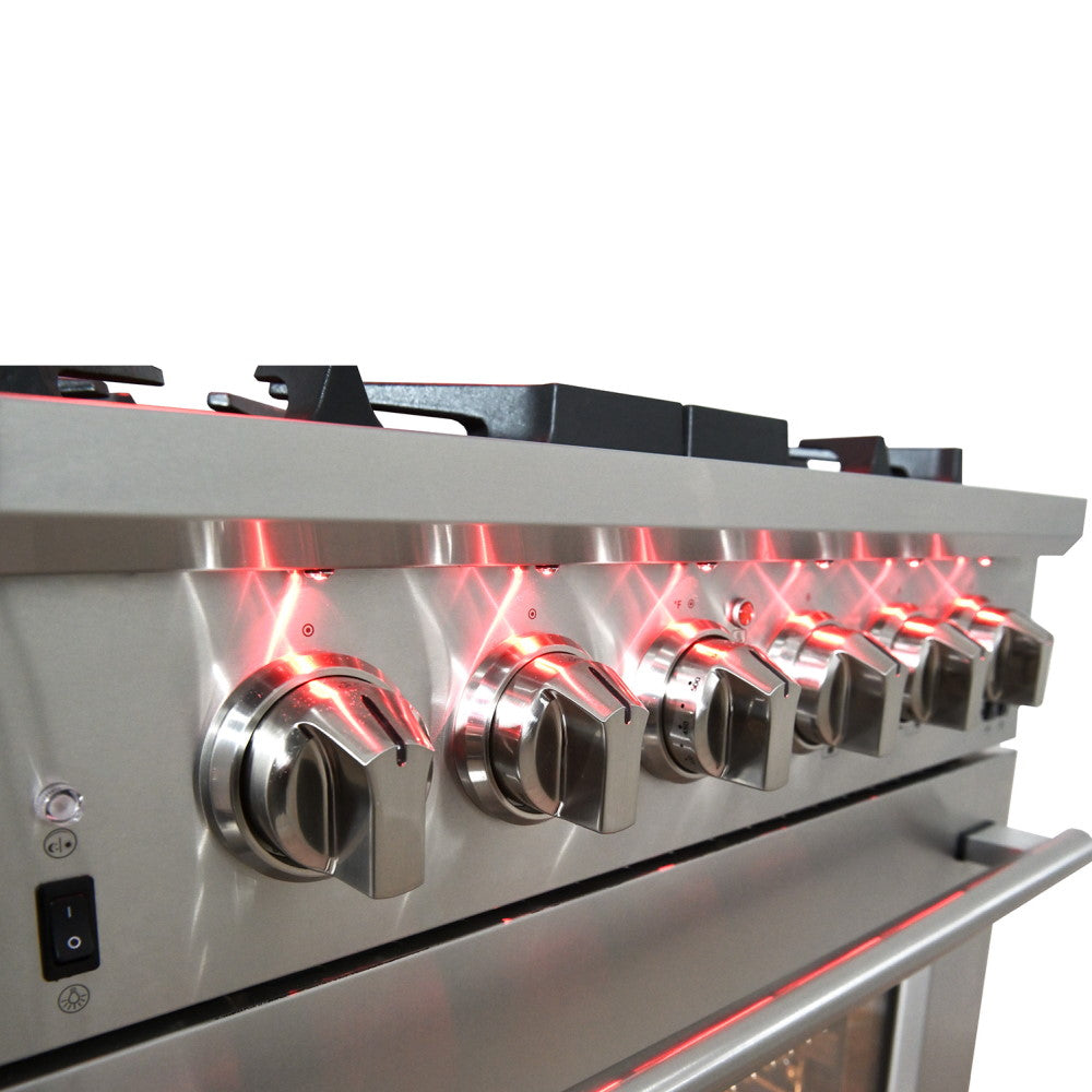 Forno FFSGS6260-48 48” Capriasca FORNO ALTA QUALITA Pro-Style Gas Range 8 Italian Burner 160,000 BTU All 304 Stainless Steel