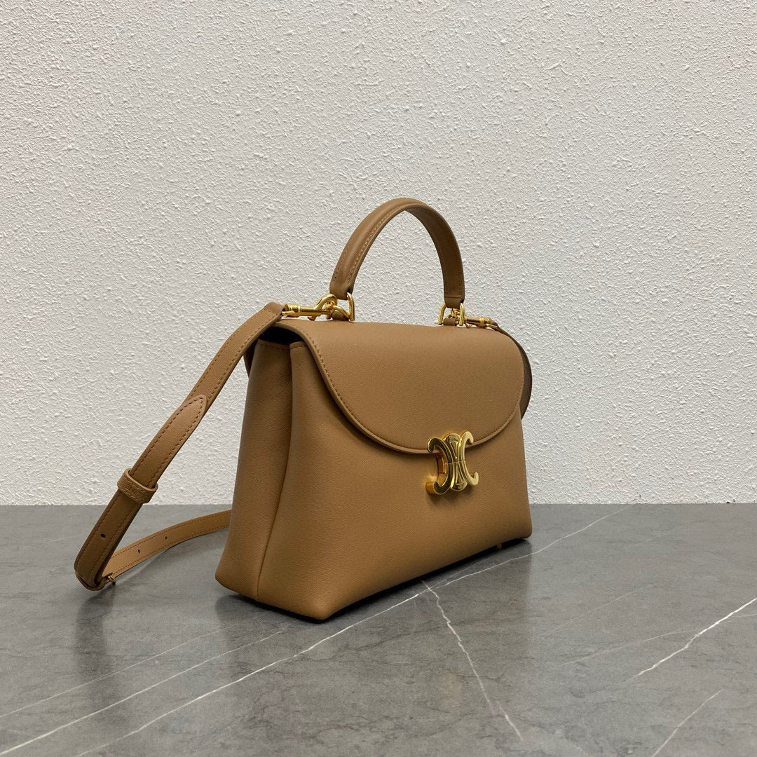 celin medium nino 25cm brown calfskin gold hardware
