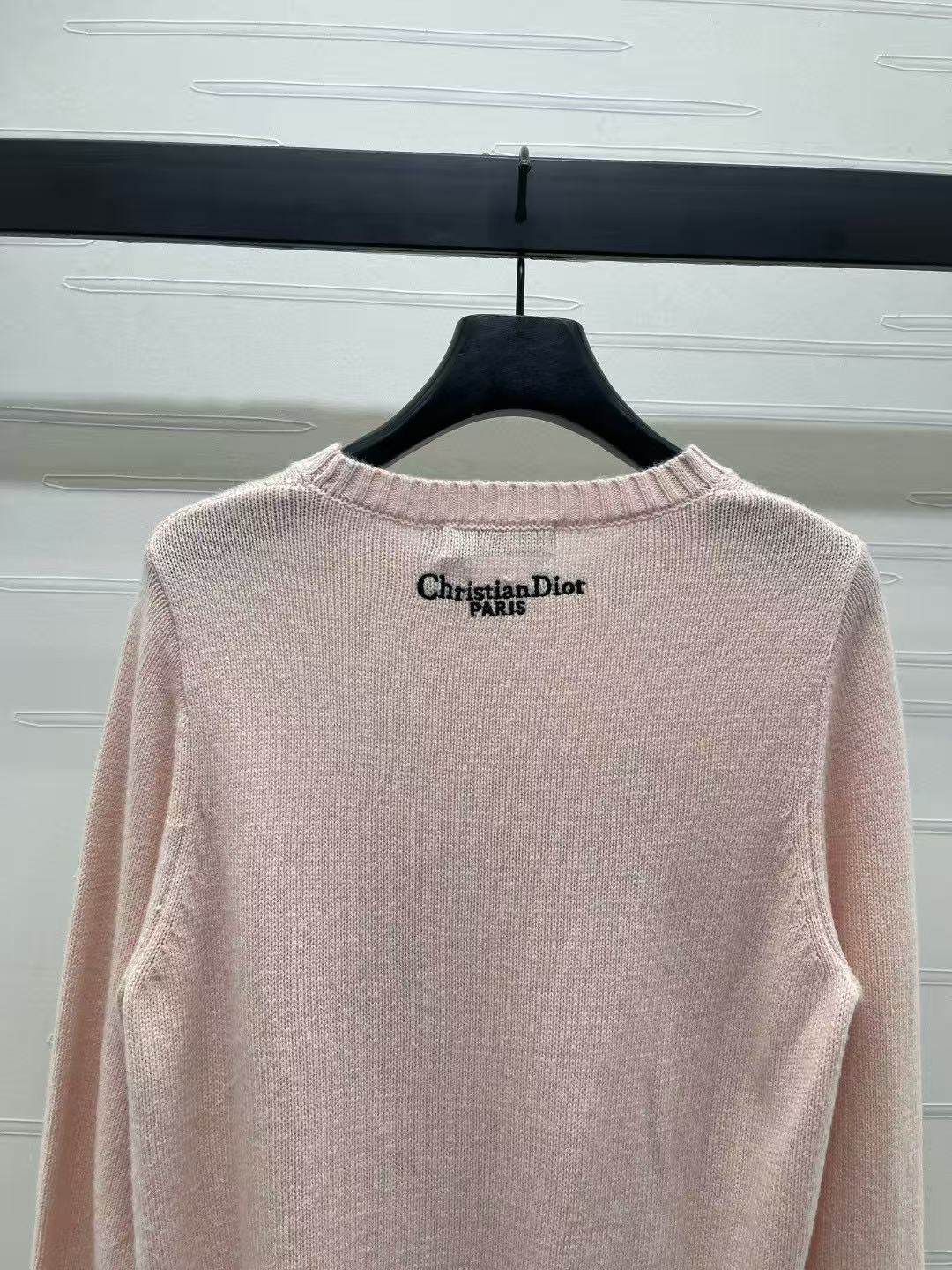 Dior Sweater Pink Mix Colors Wool