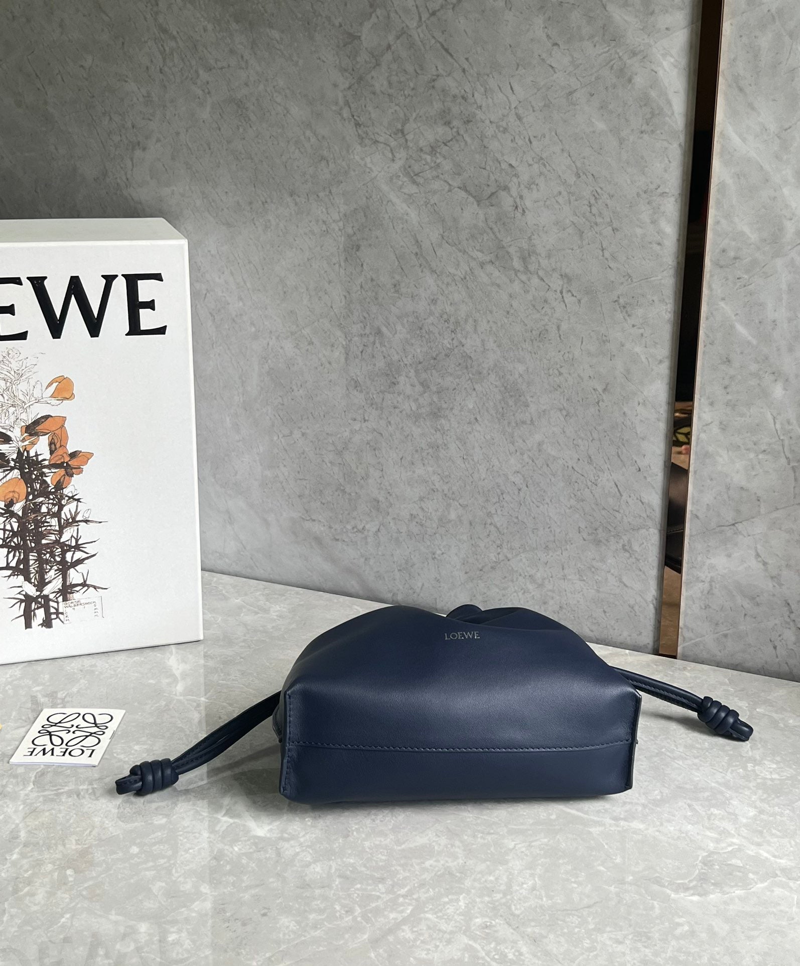 Loewe 2026 Flamenco Purse 23cm Blue Nappa Lambskin