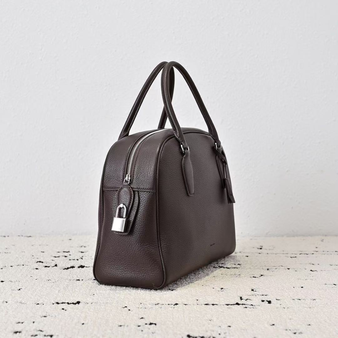 The Row 2026 Bag 32cm Dark Brown Leather
