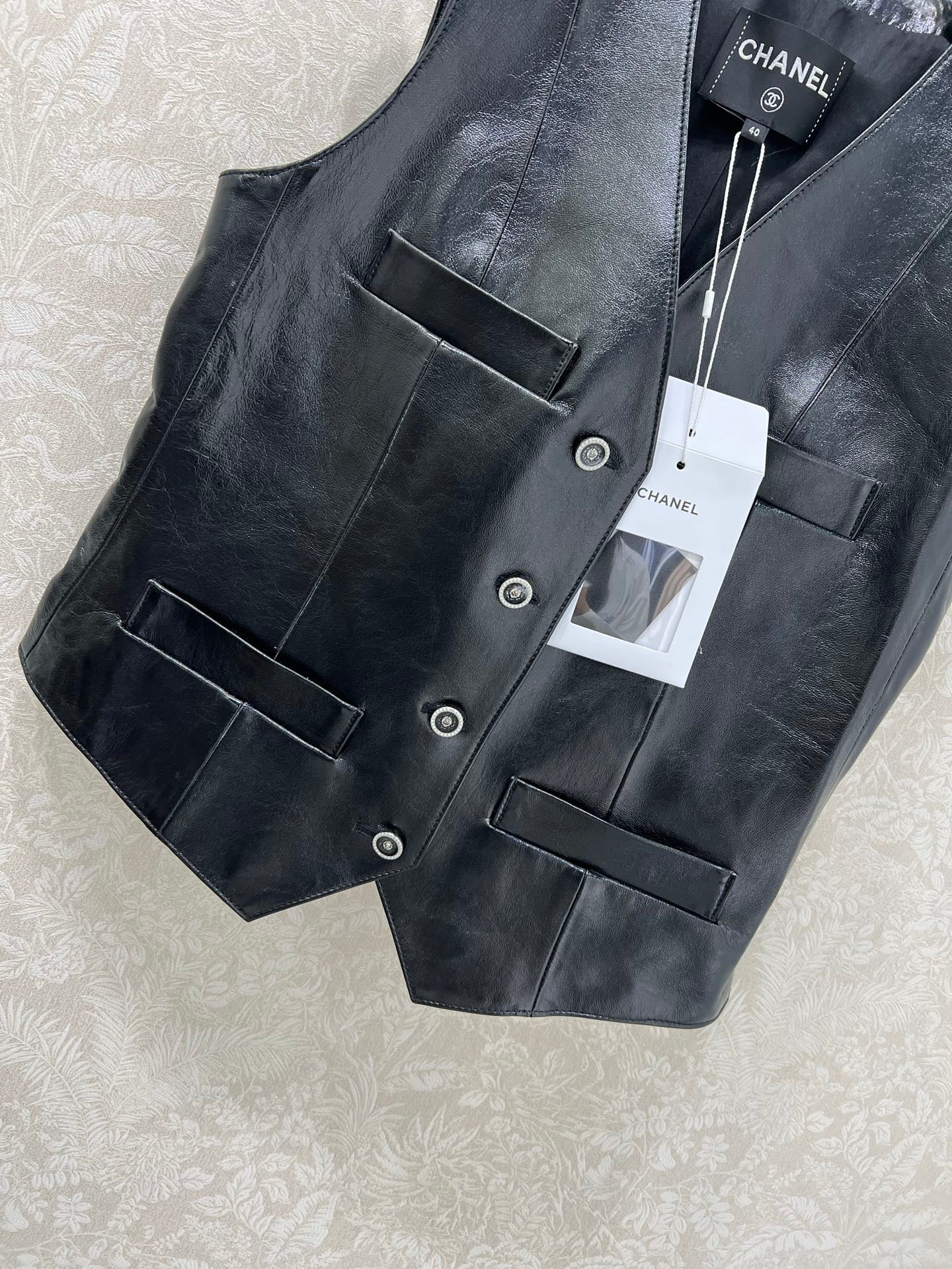 Chanel 2026 Vest Black Leather