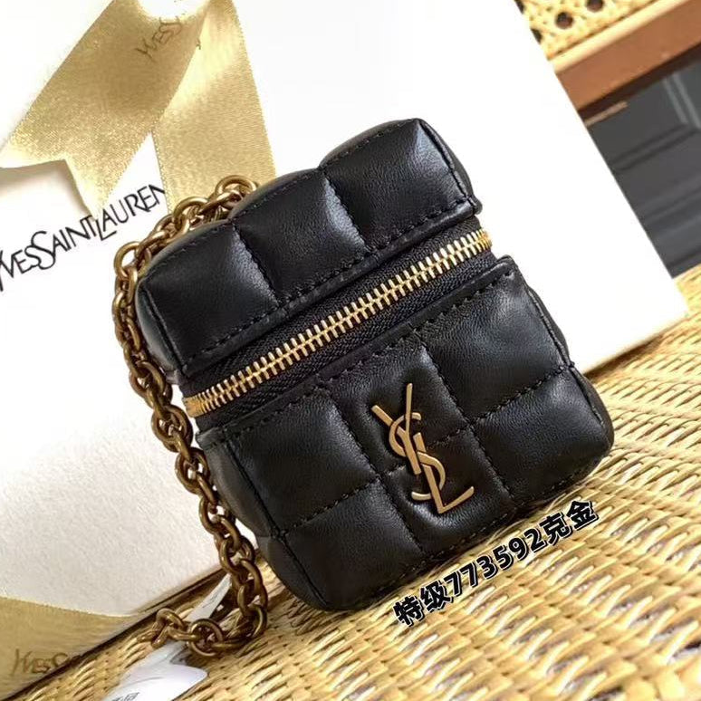 Saint Laurent Cassandre Matelasse Carré Mini Cube On Chain