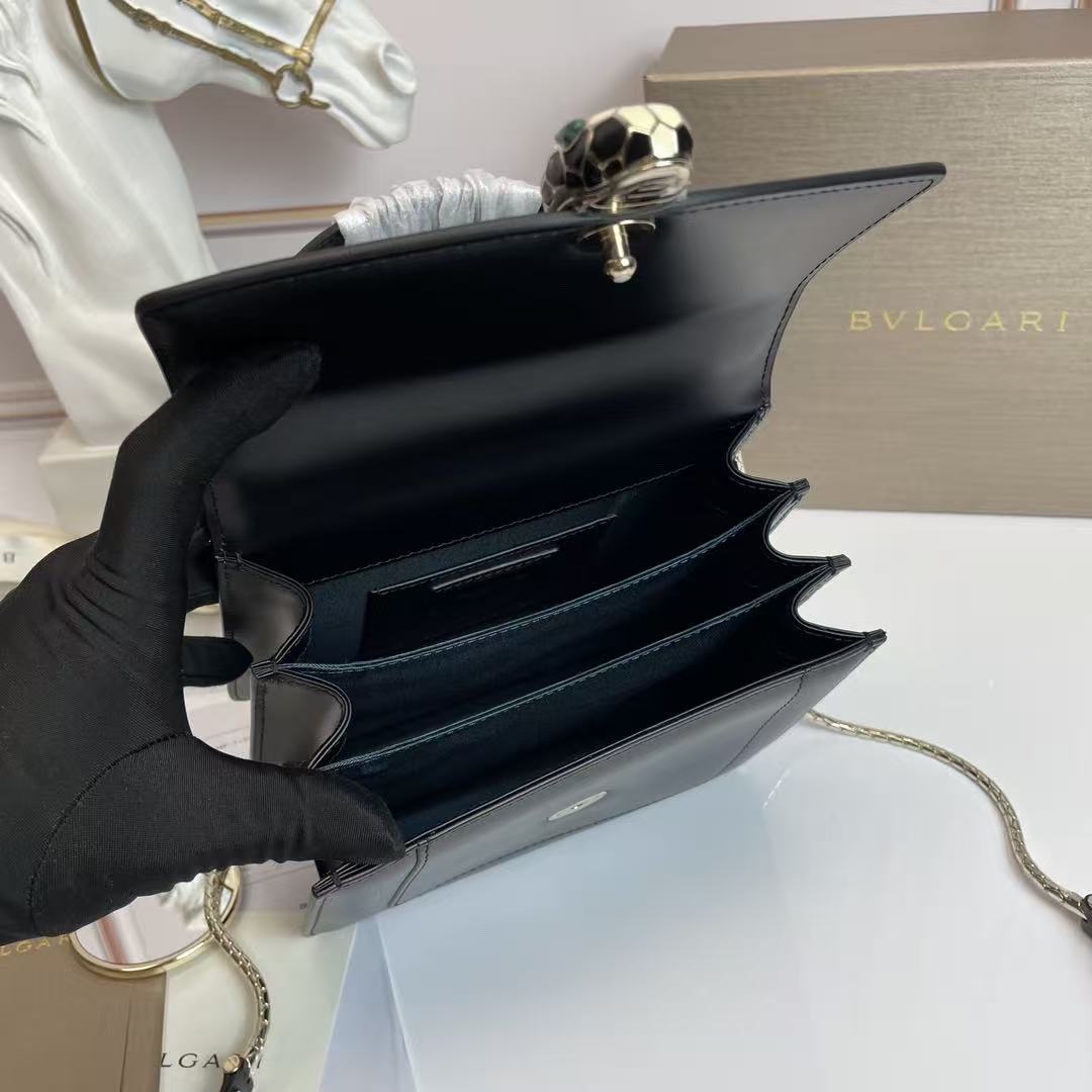 Bulgari Serpenti Forever Bag 20cm Black Lambskin
