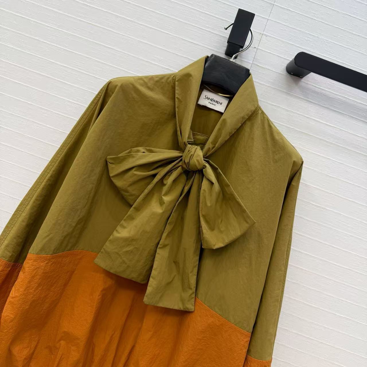 YSL 2026 Windbreaker Green Brown Nylon