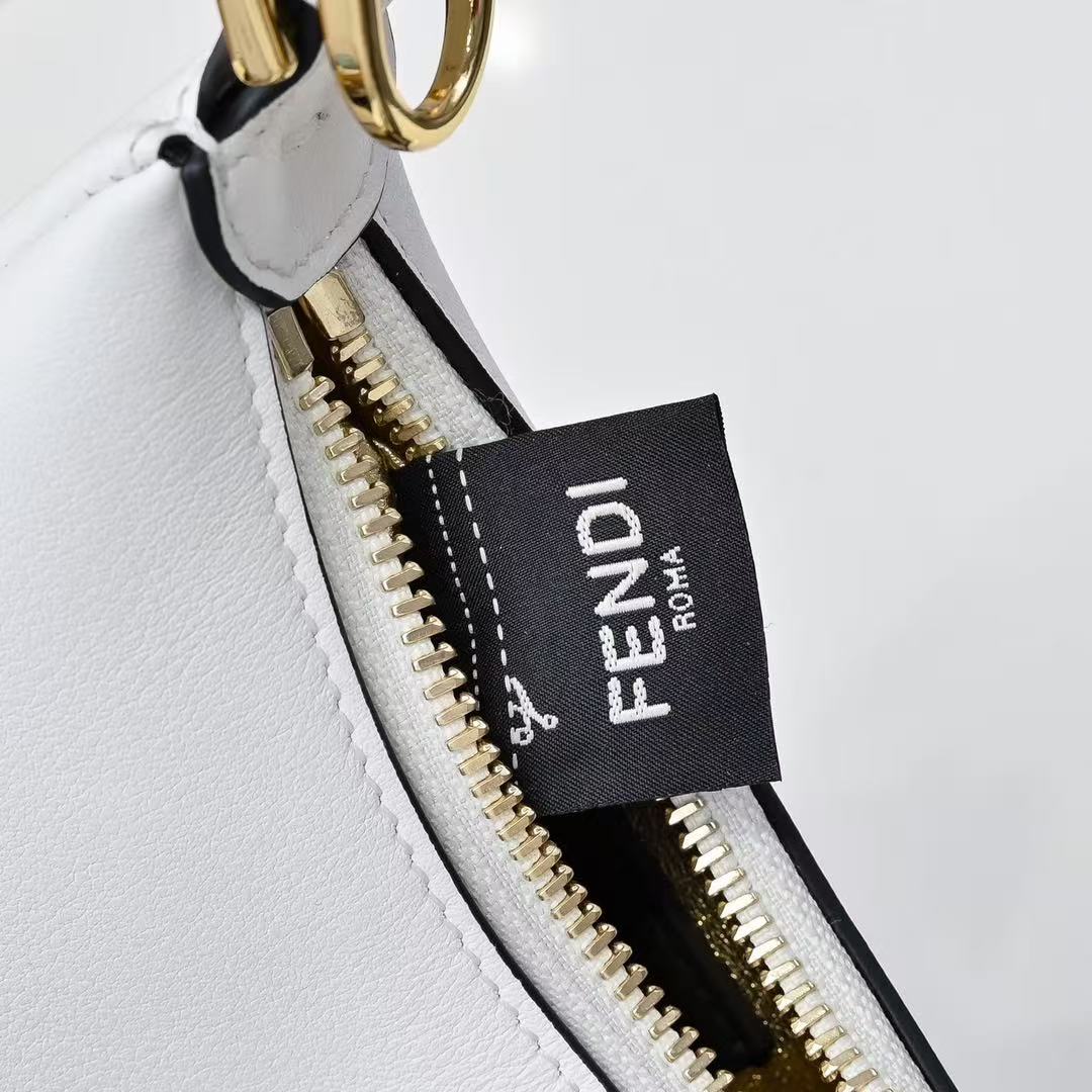 Fendi 2026 Fendigraphy Bag White Calfskin With Gold-tone Metal