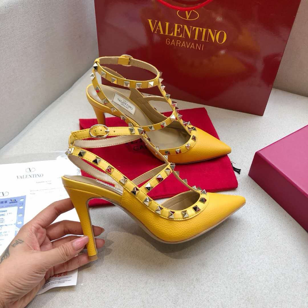 Valentino Rockstud Caged Pump 95mm Leather