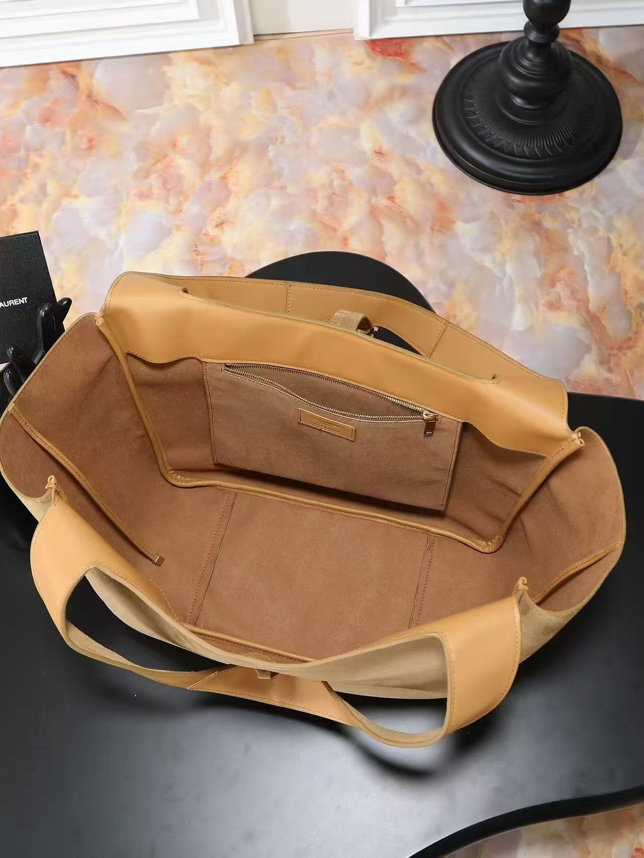 YSL 2026 Tote Bag 50cm Brown Suede