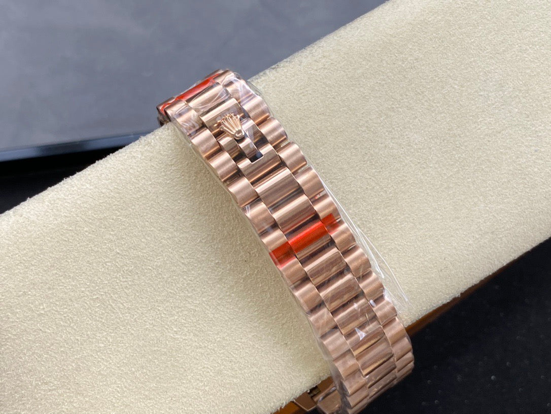 Rolex Day-Date 40mm Everose Gold Steel Chocolate Dial